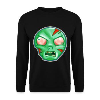 Kawaii Green Zombie Étrange Halloween - Sweat-shirt Unisexe - noir - Devant - Alina (178cm) & Michal (187cm)