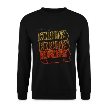 Koblenz Germany City Skyline Home Font - Unisex Sweatshirt - black - Front - Alina (178cm) & Michal (187cm)