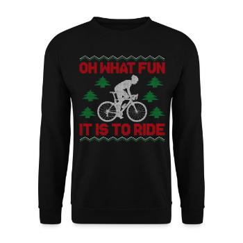 Drôle de vélo de route à vélo - Sweat-shirt Unisexe - noir - Devant - Alina (178cm) & Michal (187cm)