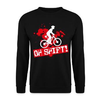 Enduro MTB Mountain Bike Riding - Unisex Sweatshirt - black - Front - Alina (178cm) & Michal (187cm)