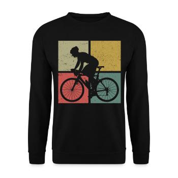 Funny Road Bike Riding Cycling - Unisex Pullover - Schwarz - Vorne - Alina (178cm) & Michal (187cm)
