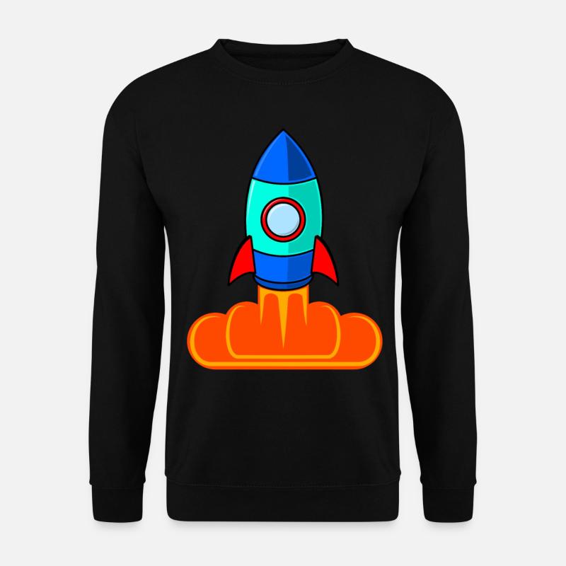 Weltraum Rakete Raketenstart Kinder - Unisex Pullover - Schwarz