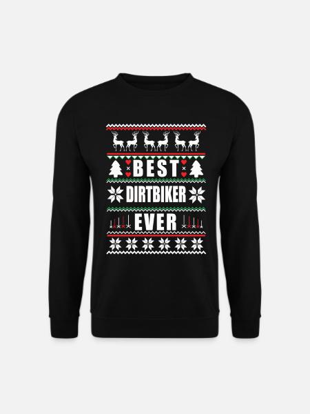 Funny Ugly Christmas Best Dirtbiker Ever - Unisex Pullover - Schwarz