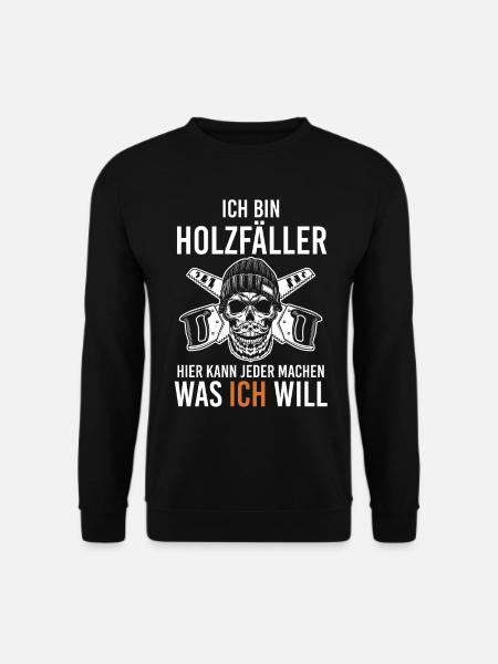 Waldarbeiter Förster Waldarbeit Holzfäller - Unisex Pullover - Schwarz