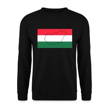 Drapeau de la Hongrie - Sweat-shirt Unisexe - noir - Devant - Alina (178cm) & Michal (187cm)