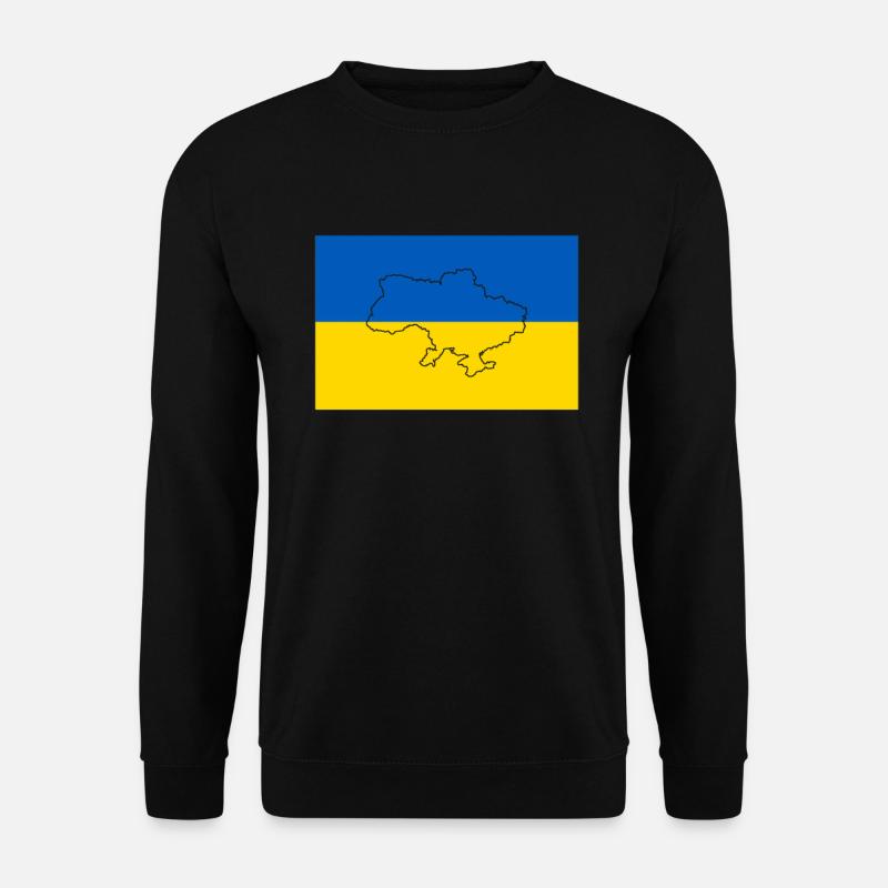 Ukraine Flagge - Unisex Pullover - Schwarz