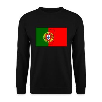 Drapeau du Portugal - Sweat-shirt Unisexe - noir - Devant - Alina (178cm) & Michal (187cm)