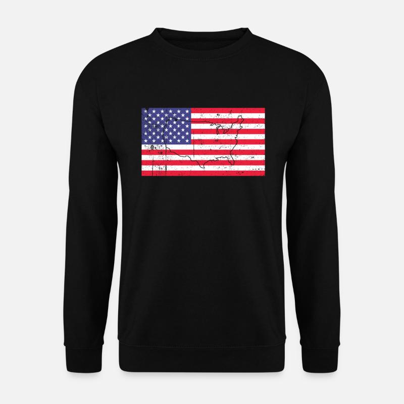 Amerika Flagge - Unisex Pullover - Schwarz
