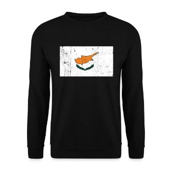 Cyprus Flag - Unisex Sweatshirt - black - Front - Alina (178cm) & Michal (187cm)