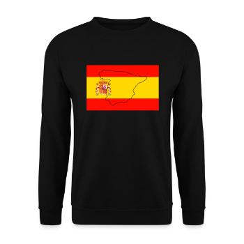 Drapeau de l’Espagne - Sweat-shirt Unisexe - noir - Devant - Alina (178cm) & Michal (187cm)
