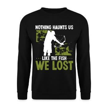 Le pêcheur à l’arc nous hante comme le poisson que nous avons perdu La pêche à l’arc - Sweat-shirt Unisexe - noir - Devant - Alina (178cm) & Michal (187cm)