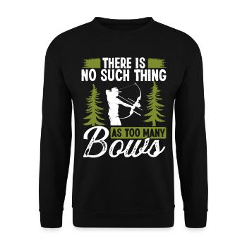 Pêche à l’arc Pas trop de chasseurs à l’arc - Sweat-shirt Unisexe - noir - Devant - Alina (178cm) & Michal (187cm)