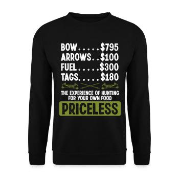 Fisherman Bow Hunter Bowfishing Bowfisher Fisher - Unisex Pullover - Schwarz - Vorne - Alina (178cm) & Michal (187cm)