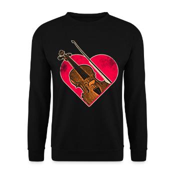 Violon Violoniste Instrument - Sweat-shirt Unisexe - noir - Devant - Alina (178cm) & Michal (187cm)