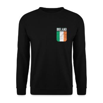 Ireland Flag Irish - Unisex Sweatshirt - black - Front - Alina (178cm) & Michal (187cm)