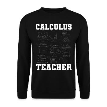 Funny calculus-teacher-mathematics-joke-fun-math - Unisex Sweatshirt - black - Front - Alina (178cm) & Michal (187cm)