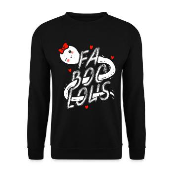 Fabuleux fantôme mignon FaBooLous à Halloween - Sweat-shirt Unisexe - noir - Devant - Alina (178cm) & Michal (187cm)