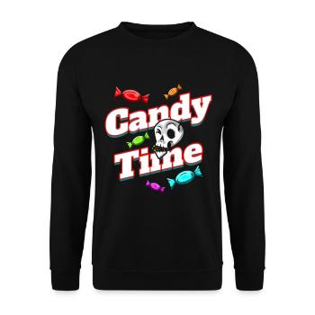 Trick Or Treat Candy Time Sweets And Fun On - Unisex Sweatshirt - black - Front - Alina (178cm) & Michal (187cm)
