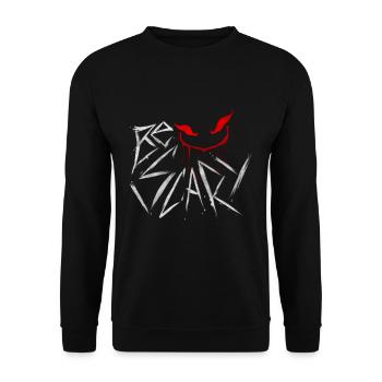 Be Scary Evil Face Letter Art Halloween - Unisex Sweatshirt - black - Front - Alina (178cm) & Michal (187cm)