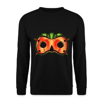 Costume de masque de citrouille pour Halloween - Sweat-shirt Unisexe - noir - Devant - Alina (178cm) & Michal (187cm)