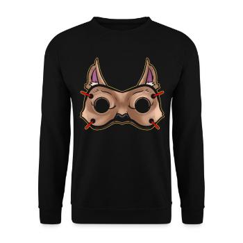 Werewolf Mask Costume for Halloween - Unisex Pullover - Schwarz - Vorne - Alina (178cm) & Michal (187cm)