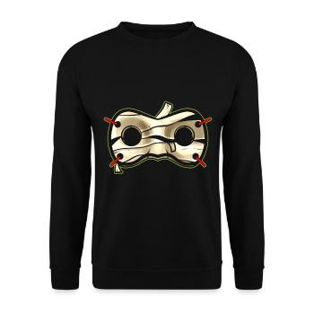 Mummy Mask Costume for Halloween - Unisex Pullover - Schwarz - Vorne - Alina (178cm) & Michal (187cm)