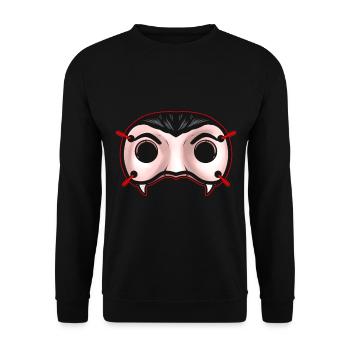 Costume de masque de vampire pour Halloween - Sweat-shirt Unisexe - noir - Devant - Alina (178cm) & Michal (187cm)