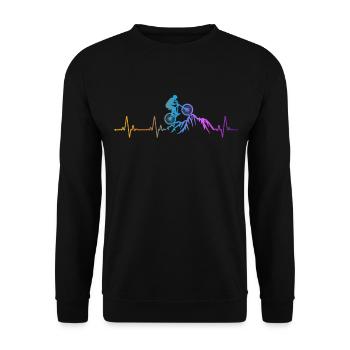 Enduro MTB Mountain Bike Riding - Unisex Sweatshirt - black - Front - Alina (178cm) & Michal (187cm)