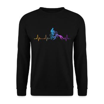 Drôle de vélo de route à vélo - Sweat-shirt Unisexe - noir - Devant - Alina (178cm) & Michal (187cm)