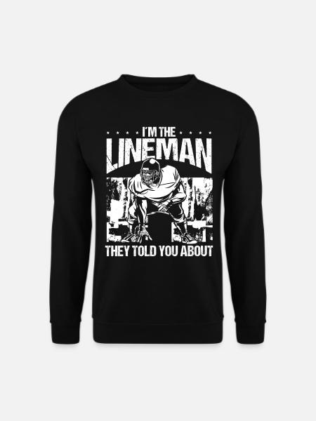 O-Line Player Pass Right Guard Center Left Tackle - Unisex Pullover - Schwarz