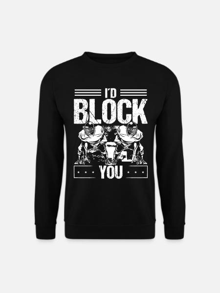 O-Line Lineman Pass Block Left Guard Right Tackle - Unisex Pullover - Schwarz