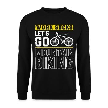 Enduro MTB Mountain Bike Riding - Unisex Pullover - Schwarz - Vorne - Alina (178cm) & Michal (187cm)