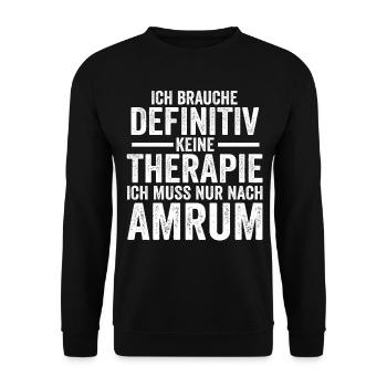 Nordsee Amrum - Unisex Pullover - Schwarz - Vorne - Alina (178cm) & Michal (187cm)