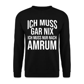 Nordsee Amrum - Unisex Pullover - Schwarz - Vorne - Alina (178cm) & Michal (187cm)