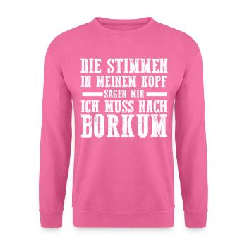 Nordsee Borkum - Unisex Pullover - Pink - Vorne
