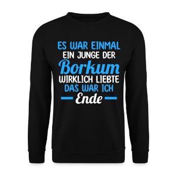Nordsee Borkum - Unisex Pullover - Schwarz - Vorne - Alina (178cm) & Michal (187cm)