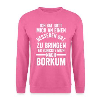 Nordsee Borkum - Unisex Pullover - Pink - Vorne