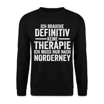 Nordsee Norderney - Unisex Pullover - Schwarz - Vorne - Alina (178cm) & Michal (187cm)