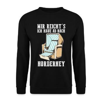 Nordsee Norderney - Unisex Pullover - Schwarz - Vorne - Alina (178cm) & Michal (187cm)