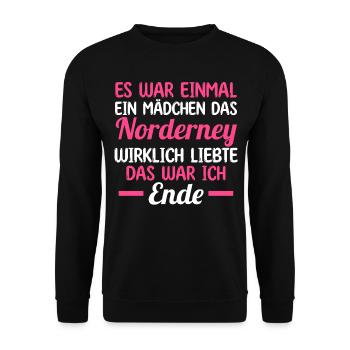 Nordsee Norderney - Unisex Pullover - Schwarz - Vorne - Alina (178cm) & Michal (187cm)