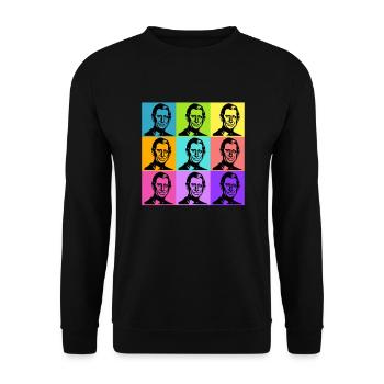 King Charles Colours - Unisex Pullover - Schwarz - Vorne - Alina (178cm) & Michal (187cm)