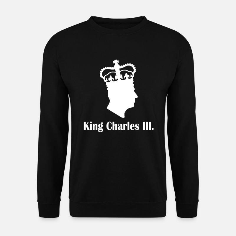 King Charles III Silhouette - Unisex Sweatshirt - black
