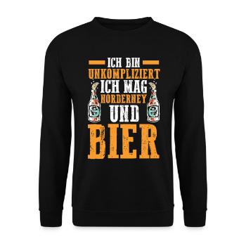 Nordsee Bier Norderney - Unisex Pullover - Schwarz - Vorne - Alina (178cm) & Michal (187cm)