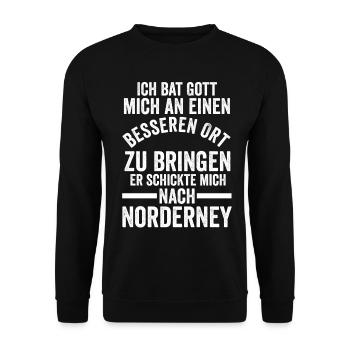 Nordsee Norderney - Unisex Pullover - Schwarz - Vorne - Alina (178cm) & Michal (187cm)