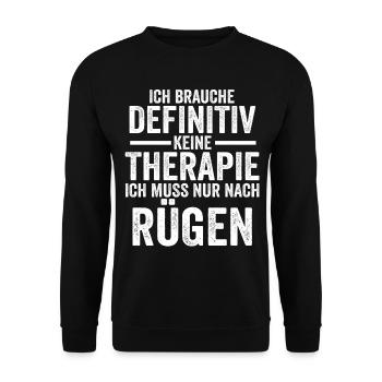 Ostsee Rügen - Unisex Pullover - Schwarz - Vorne - Alina (178cm) & Michal (187cm)