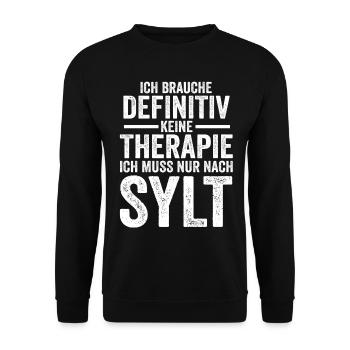 Nordsee Sylt - Unisex Pullover - Schwarz - Vorne - Alina (178cm) & Michal (187cm)