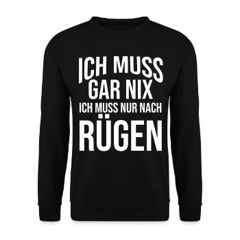 Ostsee Rügen - Unisex Pullover - Schwarz - Vorne - Alina (178cm) & Michal (187cm)
