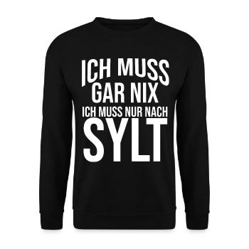 Nordsee Sylt - Unisex Pullover - Schwarz - Vorne - Alina (178cm) & Michal (187cm)