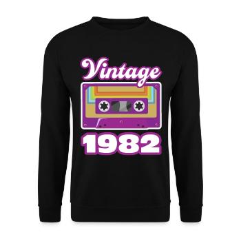 1982 Année de construction cadeau d’anniversaire - Sweat-shirt Unisexe - noir - Devant - Alina (178cm) & Michal (187cm)