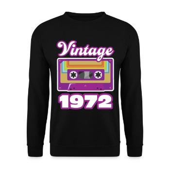 1972 Année de construction Cadeau d’anniversaire - Sweat-shirt Unisexe - noir - Devant - Alina (178cm) & Michal (187cm)